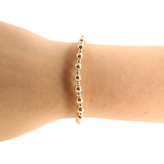 Katy bracelet in gold with silver