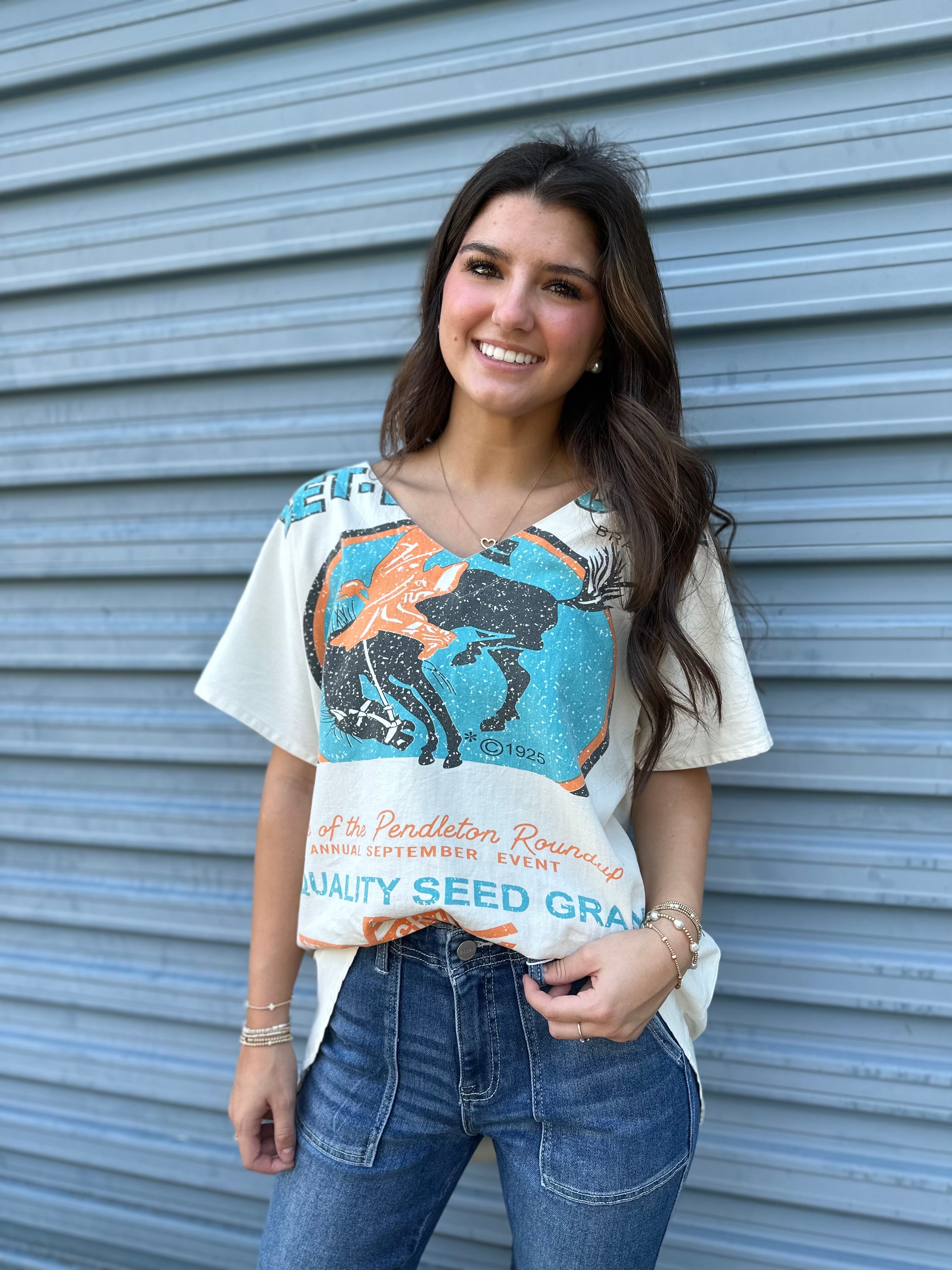Boho Bronco v-neck