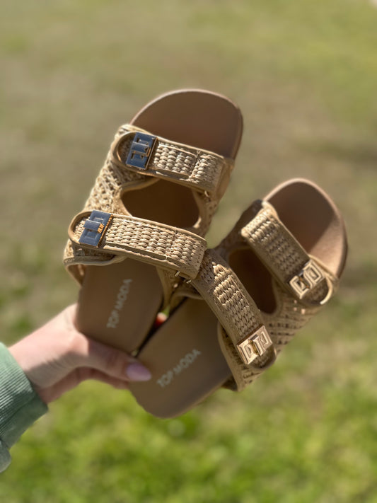 Rico raffia sandals