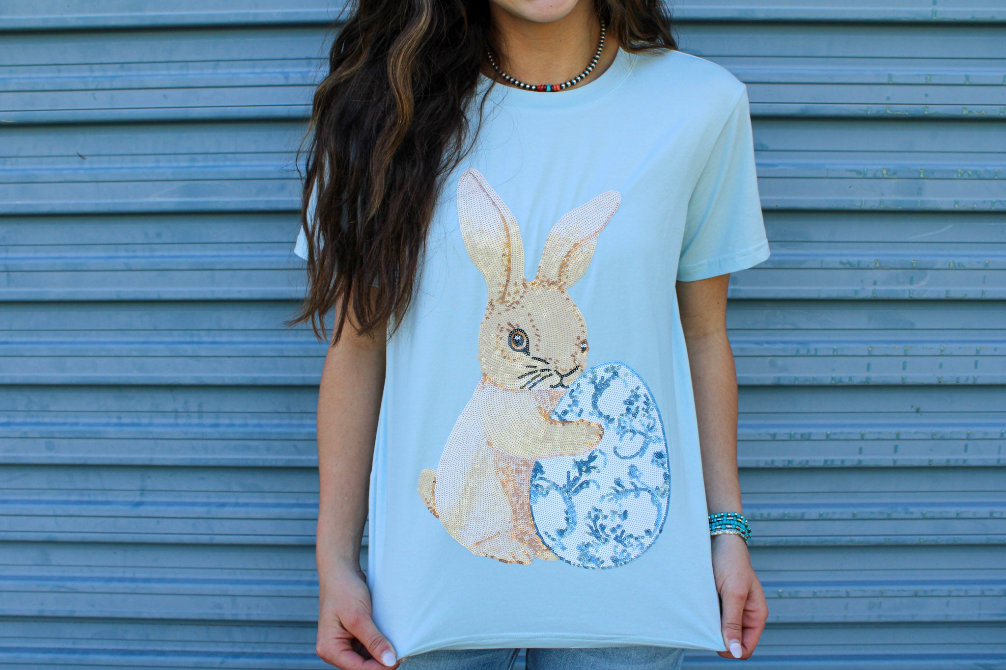 Mr cotton tail sequin tee