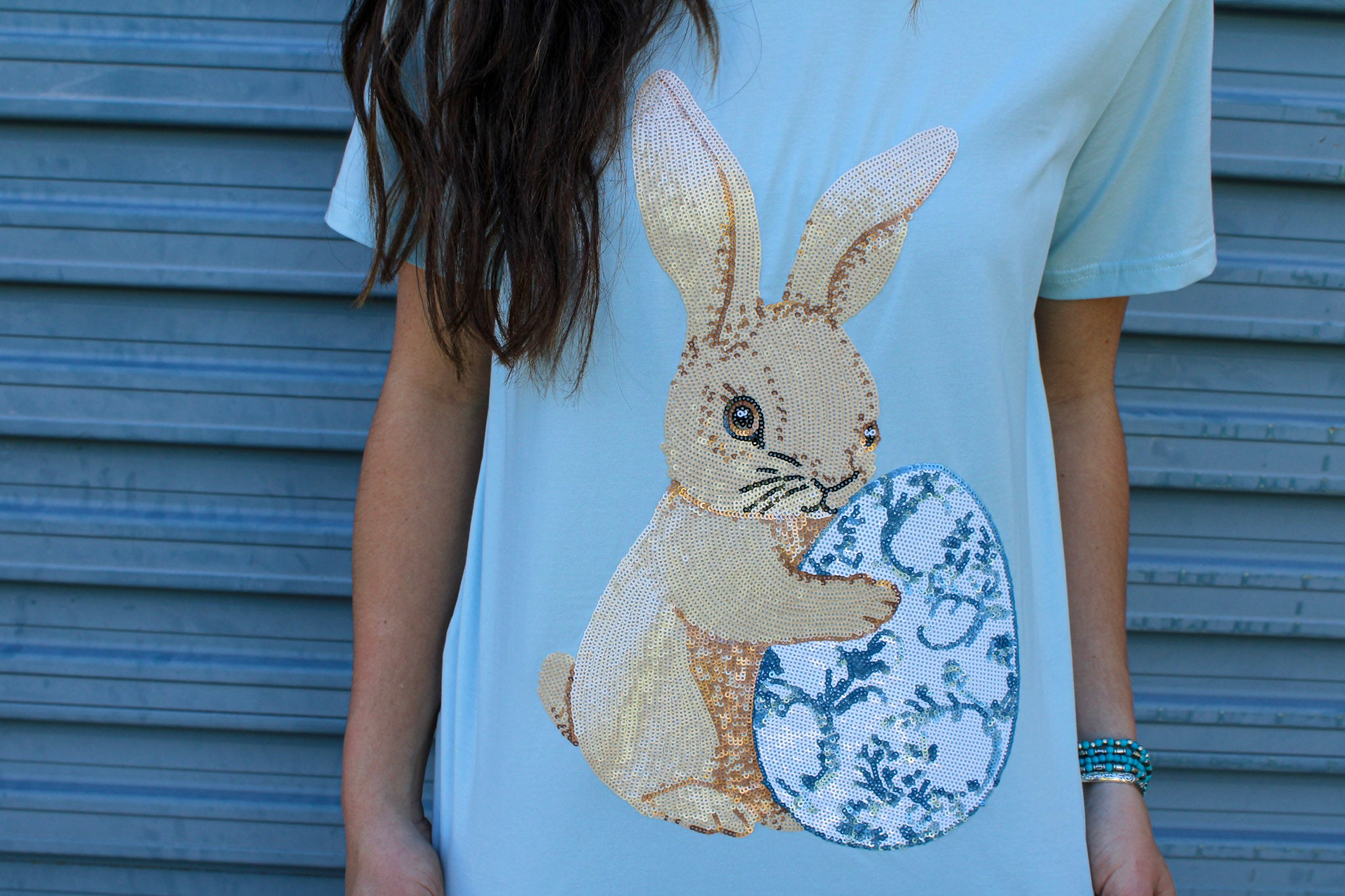 Mr cotton tail sequin tee