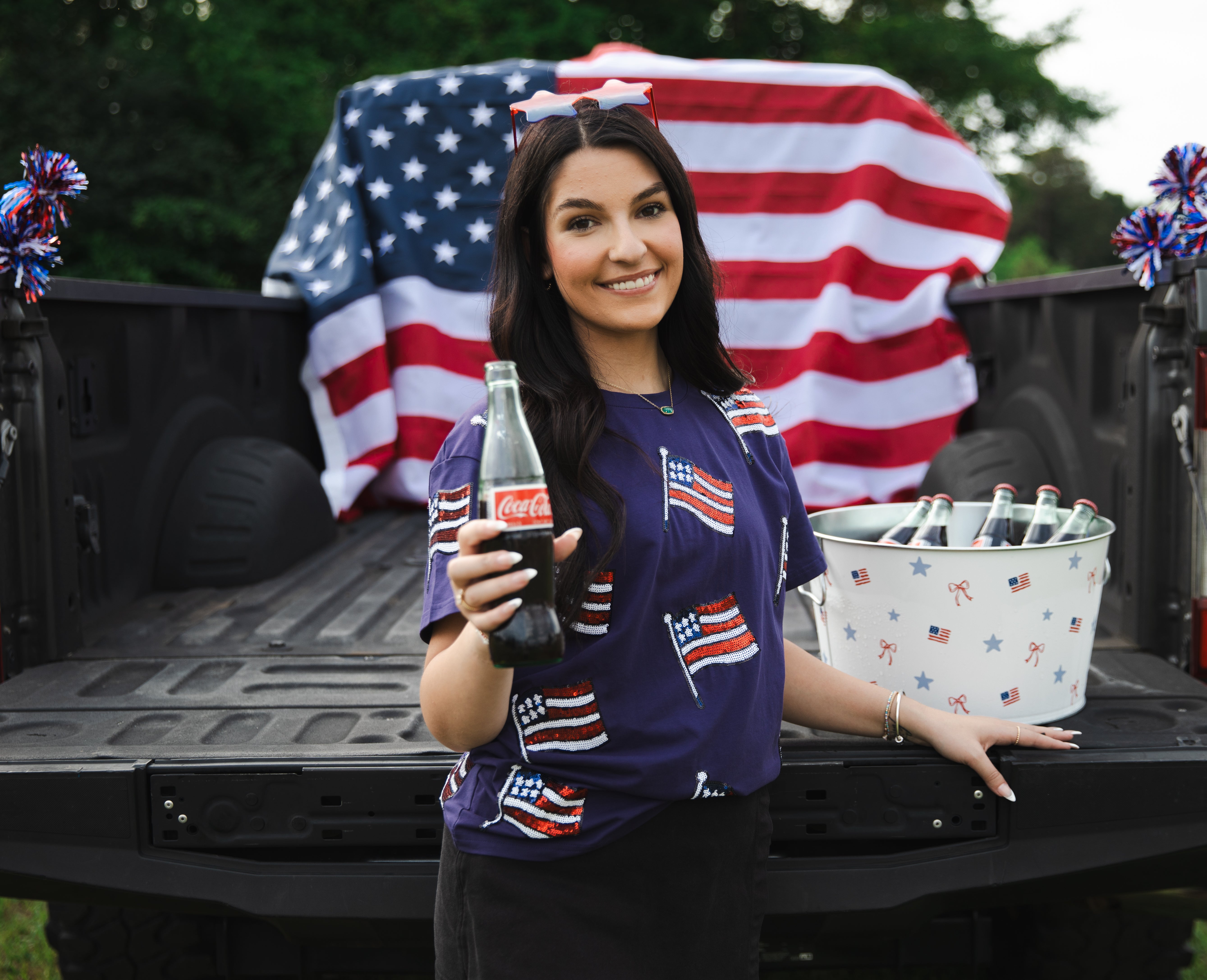 Stars & stripes sequin tee